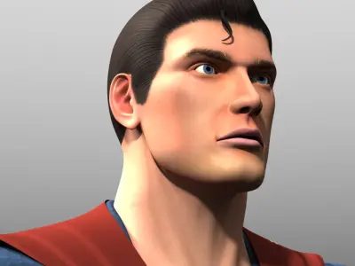 Man of Steel Costume Low-poly 3D model