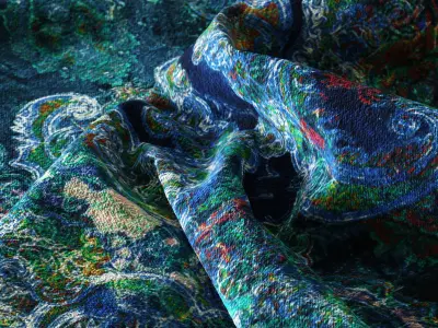 Velvet Romo Black Edition Maroque Lazurite 4k PBR Texture