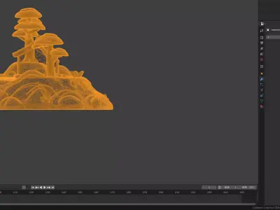 Mountain Cottage Landscape 3D print model