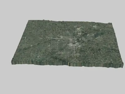 Fort Wayne City Low-poly 3D model