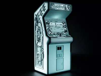 Dig Dug Arcade Cabinet with Lithophane 3D print model