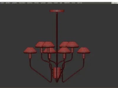Gray Glass Mushrooms Low-poly 3D model