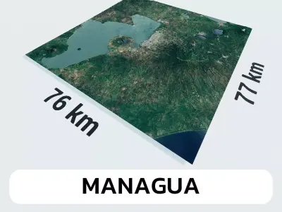 Managua Nicaragua City Landscape 3D Model 3D model