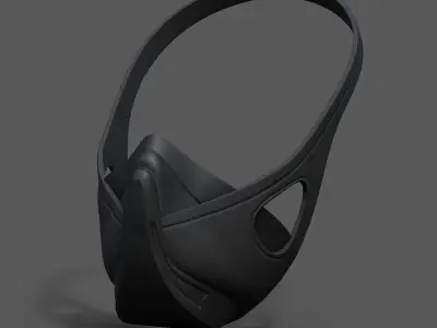 Helmet gas mask scifi military combat soldier armor scifi  Low-poly 3D model