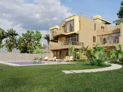 Beautiful villa with swimming pool 3D model