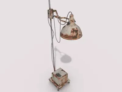 Abandoned Medical Floor Lamp 3D model