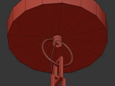 Mason five light chandelier with shades 3D model