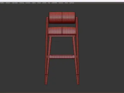 BAR CHAIR WATERS Low-poly 3D model
