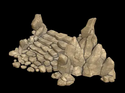 Capital - Garden - Rockery 04 3D model