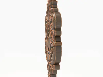 Baroque Keyhole Escutcheon Ornate Scrollwork Door Lock Plate 3D print model