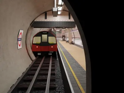 London Subway Station 3D model