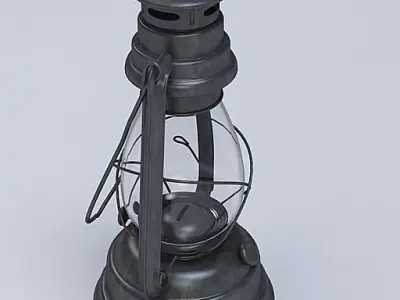 Lantern Kerosene Low-poly 3D model