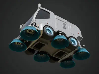 Futuristic Street Sweeper  3D model