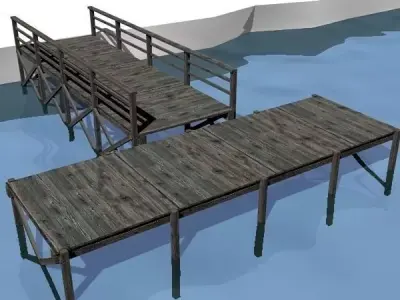 Dock 06 Low-poly 3D model