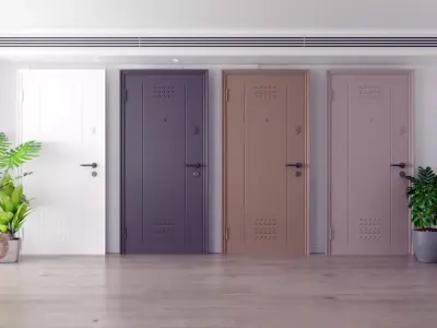 door Modern single 3D model