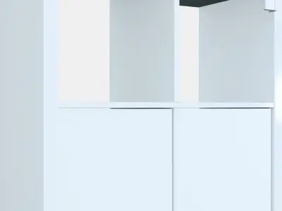 KALLAX Shelving unit with doors 2 Low-poly 3D model