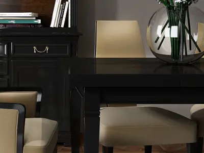 Selva Dining room set 02 3D model