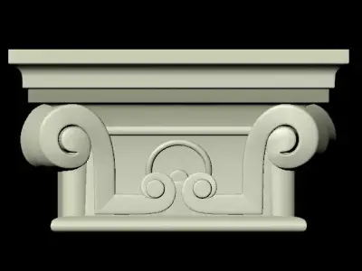 carved pilaster 3D model 13