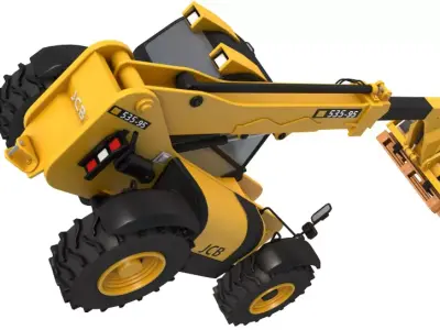 Telescopic Handler Forklift JCB 3D model