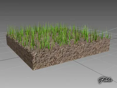 Grass patch 03 3D model