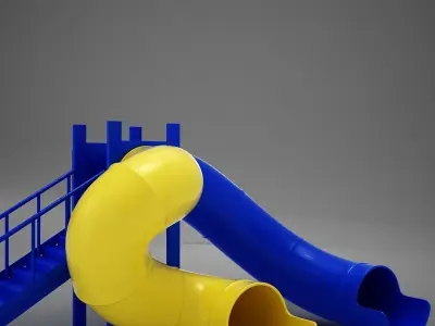 HD Playground Slide 3D model