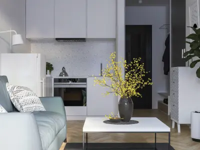 Scandinavian house 3D model get