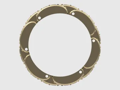 Flexible Chain Links Sparkling Wedding Ring JDBCo 3D print model