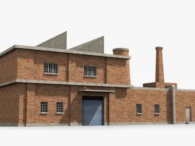Factory xx18 Low-poly 3D model