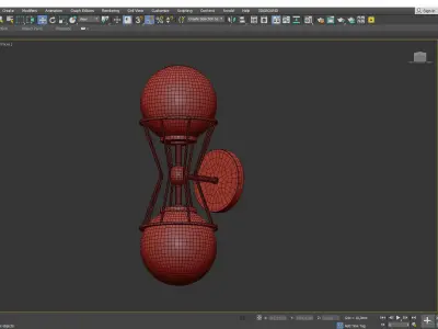 Petra 2 Light Sconce Low-poly 3D model