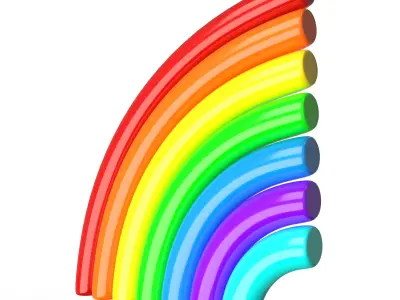 Rainbow Icon Low-poly 3D model