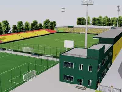 LFF Stadium - Vilnius Lithuania 3D model