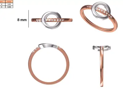 Ladies-Elegant Stone Rings For Womens 33 3D print model