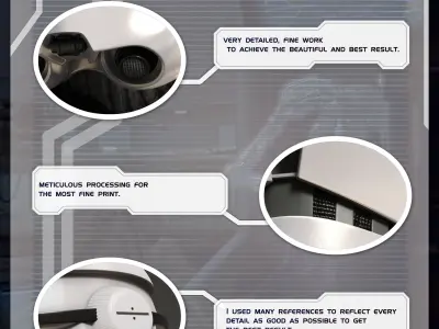 Star Wars 3D Print Wearable CL-Gunner Helmet Cosplay Costume 3D print model