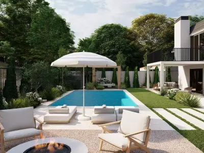 Garden Landscape 3D Model - SketchUp and Lumion Scene 3D model