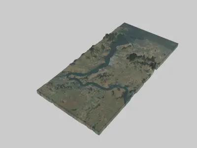 Nampho City Low-poly 3D model