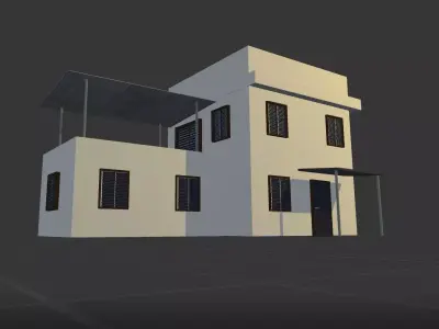 Middle eastern house low poly Low-poly 3D model