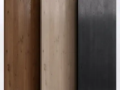 Oak Knotty wood with 3 materials Texture