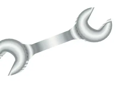 3D Wrench Low-poly 3D model