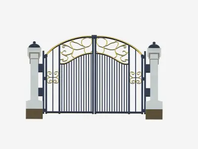 Vintage Iron Gate 3D Download 3D print model