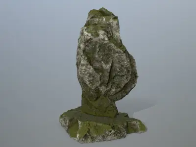 anibus statue of woman holding spear Low-poly 3D model