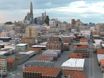 City 97 Low-poly 3D model