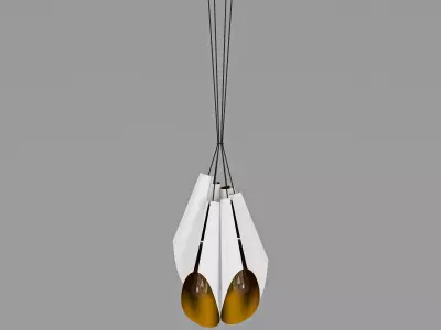 Lampa Zwis Zyrandol Calyx white 3D model