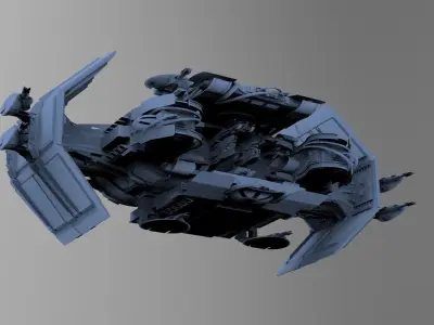Sci-Fi Shuttle launcher 5  3D model