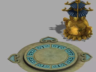 Gang - Decorative Incense Burner 01 3D model