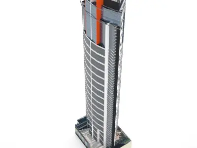 Aurora Tower Low-poly 3D model
