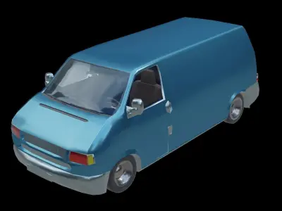 Van Vehicle Low-poly 3D model