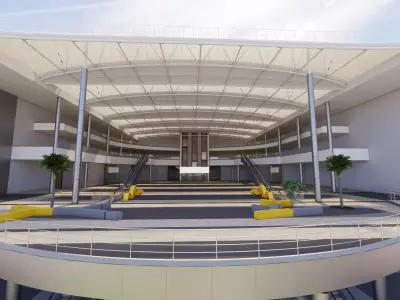 Shopping Mall Section 3D model