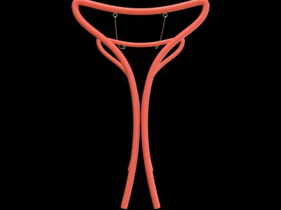 Clothes Drying Rack Low Poly 3D Model 3D model