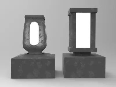 grave light Free 3D model