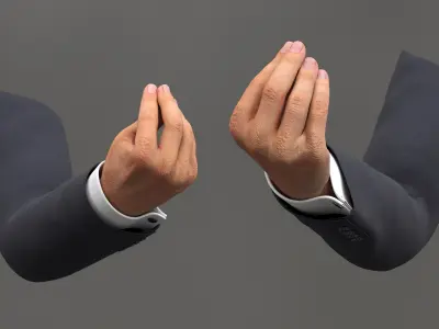  Male Arms with Sleeves Animated Rigged for Maya Collection 2 